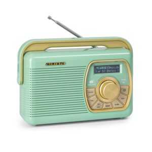 Auna Buddy Digitální rádio DAB/DAB+/UKW Bluetooth 5.0 AUX 1Ah baterie Mobilní retro